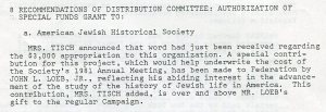 John L. Loeb, Jr. personally funds $3000 towards the AJHS 1980 annual meeting.